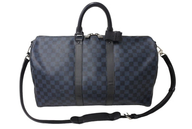 LOUIS VUITTON ルイヴィトン キーポル ア ド ボストンバッグ N23361 ダミエ コバルト 旅行カバン 3WAY 美品 中古 65049