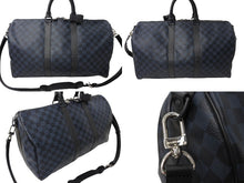 Load image into Gallery viewer, LOUIS VUITTON ルイヴィトン キーポル ア ド ボストンバッグ N23361 ダミエ コバルト 旅行カバン 3WAY 美品 中古 65049