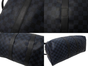 LOUIS VUITTON ルイヴィトン キーポル ア ド ボストンバッグ N23361 ダミエ コバルト 旅行カバン 3WAY 美品 中古 65049