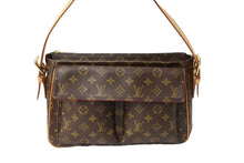 画像をギャラリービューアに読み込む, LOUISVUITTON ルイヴィトン ショルダーバッグ ヴィバシテGM M51163 ブラウン PVC レザー ゴールド金具 美品 中古 65050