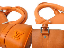 Load image into Gallery viewer, LOUIS VUITTON ルイヴィトン LVアエログラム キーポルXS ハンドバッグ M81004 オレンジ シルバー金具 良品 中古 65055