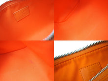 Load image into Gallery viewer, LOUIS VUITTON ルイヴィトン LVアエログラム キーポルXS ハンドバッグ M81004 オレンジ シルバー金具 良品 中古 65055