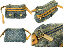 Load image into Gallery viewer, LOUIS VUITTON ルイ ヴィトン モノグラムデニム バギーPM ショルダーバッグ M95049 ブルー ブラウン 美品 中古 65056