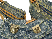 Load image into Gallery viewer, LOUIS VUITTON ルイ ヴィトン モノグラムデニム バギーPM ショルダーバッグ M95049 ブルー ブラウン 美品 中古 65056
