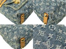 Load image into Gallery viewer, LOUIS VUITTON ルイ ヴィトン モノグラムデニム バギーPM ショルダーバッグ M95049 ブルー ブラウン 美品 中古 65056