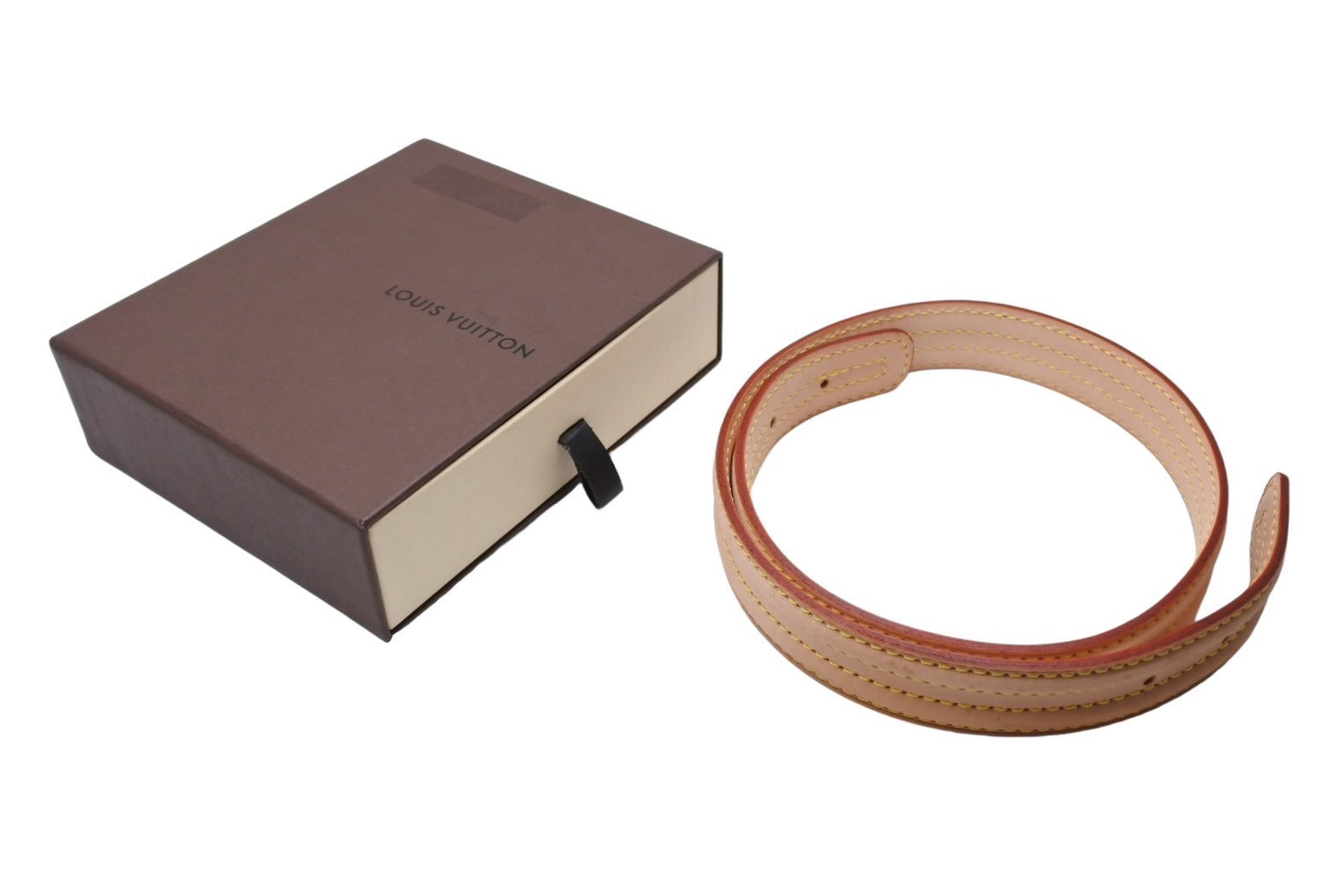 LOUIS VUITTON ルイヴィトン ヌメ革ストラップ 箱付き 全長71cm  