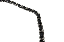 画像をギャラリービューアに読み込む, CHANEL シャネル チェーンハンドバッグ アクセサリーポーチ ロゴ 9番台 ラムスキン ブラック グリーン 美品 中古 65064