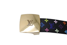Load image into Gallery viewer, LouisVuitton ルイヴィトン サンチュールLVカット ベルト M6890 モノグラム ブラック マルチカラー サイズ75/30 美品 中古 65066