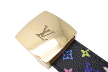 Load image into Gallery viewer, LouisVuitton ルイヴィトン サンチュールLVカット ベルト M6890 モノグラム ブラック マルチカラー サイズ75/30 美品 中古 65066