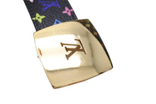 Load image into Gallery viewer, LouisVuitton ルイヴィトン サンチュールLVカット ベルト M6890 モノグラム ブラック マルチカラー サイズ75/30 美品 中古 65066