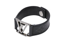 画像をギャラリービューアに読み込む, LOUIS VUITTON ルイヴィトン ブレスレット ブラスレ ホッケンハイム M6295 ブラック ガンメタリックシルバー金具 良品 中古 65070