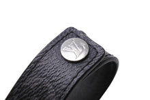 画像をギャラリービューアに読み込む, LOUIS VUITTON ルイヴィトン ブレスレット ブラスレ ホッケンハイム M6295 ブラック ガンメタリックシルバー金具 良品 中古 65070