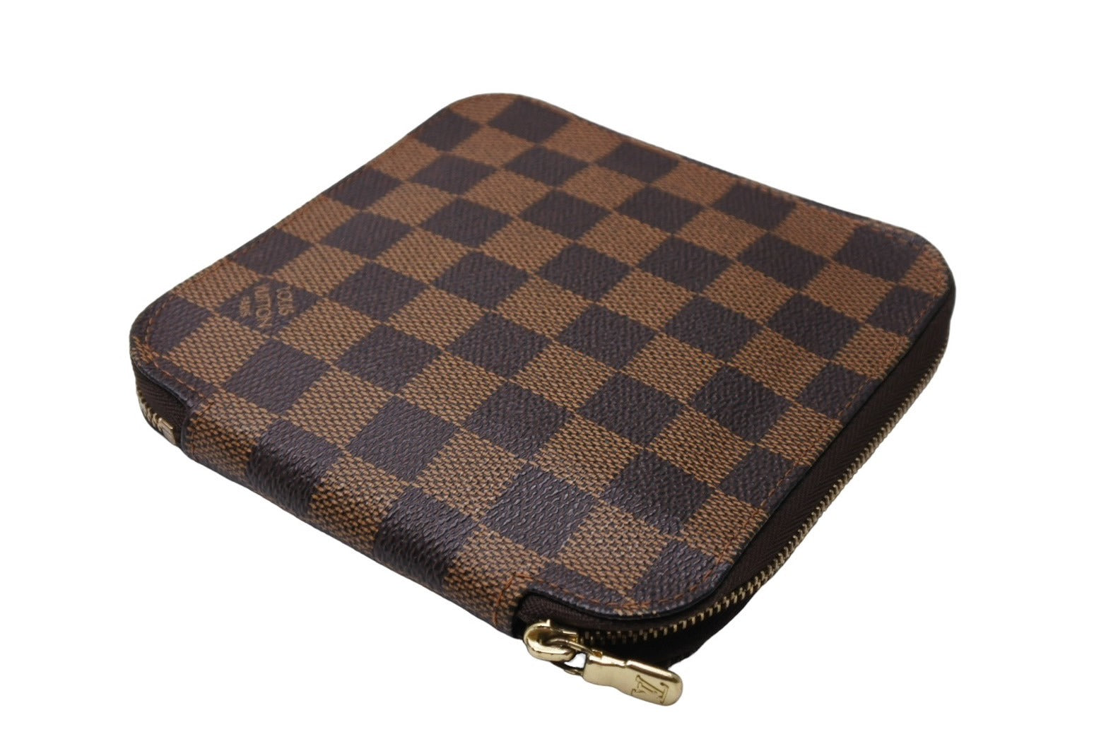 Louis Vuitton ダミエ・エベヌ 二つ折り財布 LOUIS VUITTON ルイヴィトン M61668 コンパクト・ジップ ダミエ