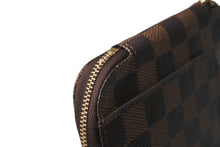 画像をギャラリービューアに読み込む, LOUIS VUITTON ルイヴィトン オーガナイザー オラフ 二つ折り財布 N61723 ダミエ エベヌ ラウンドジップ PVC レザー 美品 中古 65071