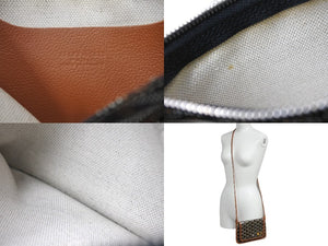 GOYARD ゴヤール プリュメ ポーチウォレット ショルダーバッグ PLUMETPMLTY01CL03P ブラック ブラウン シルバー金具 良品 中古 65075