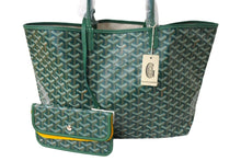 Load image into Gallery viewer, 新品未使用 GOYARD ゴヤール サンルイPM トートバッグ STLOUIPMLTY09CL09P PVCコーティングキャンバス グリーン 中古 65082