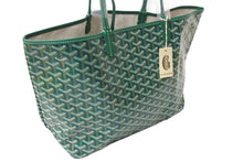 Load image into Gallery viewer, 新品未使用 GOYARD ゴヤール サンルイPM トートバッグ STLOUIPMLTY09CL09P PVCコーティングキャンバス グリーン 中古 65082