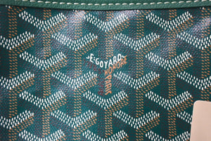 新品未使用 GOYARD ゴヤール サンルイPM トートバッグ STLOUIPMLTY09CL09P PVCコーティングキャンバス グリーン 中古 65082
