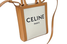 Load image into Gallery viewer, 新品未使用品 CELINE セリーヌ 2WAYショルダーバッグ 193302BNZ.02NT ミニバーティカルカバ コットンキャンバス レザー ベージュ 中古 65083