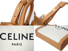 Load image into Gallery viewer, 新品未使用品 CELINE セリーヌ 2WAYショルダーバッグ 193302BNZ.02NT ミニバーティカルカバ コットンキャンバス レザー ベージュ 中古 65083