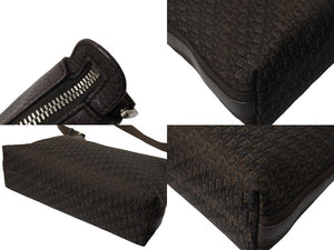Christian Dior クリスチャンディオール ショルダーバッグ トロッター ブラウン キャンバス レザー シルバー金具 美品 中古 65085