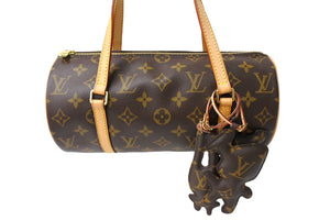 極美品 LouisVuitton ルイヴィトン パピヨン26 コムデギャルソンコラボ M40266 DU0054 2004年製 ブラウン ゴールド金具 中古 65088
