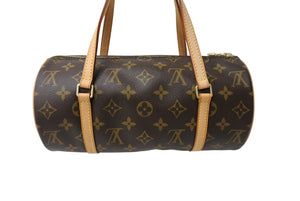 極美品 LouisVuitton ルイヴィトン パピヨン26 コムデギャルソンコラボ M40266 DU0054 2004年製 ブラウン ゴールド金具 中古 65088