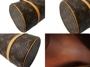 極美品 LouisVuitton ルイヴィトン パピヨン26 コムデギャルソンコラボ M40266 DU0054 2004年製 ブラウン ゴールド金具 中古 65088