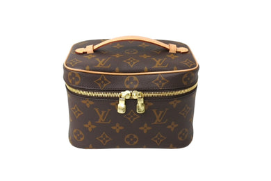 極美品 LouisVuitton ルイヴィトン ニース ミニ バニティバッグ ハンドバッグ M44495 ICタグ モノグラムキャンバス 中古 65091