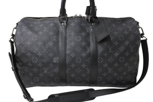 極美品 LouisVuitton ルイヴィトン キーポルバンドリエール45 M40569 MB2129 モノグラムエクリプスキャンバス レザー 中古 65095