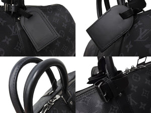 極美品 LouisVuitton ルイヴィトン キーポルバンドリエール45 M40569 MB2129 モノグラムエクリプスキャンバス レザー 中古 65095