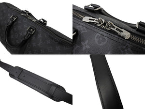 極美品 LouisVuitton ルイヴィトン キーポルバンドリエール45 M40569 MB2129 モノグラムエクリプスキャンバス レザー 中古 65095