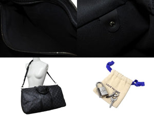 極美品 LouisVuitton ルイヴィトン キーポルバンドリエール45 M40569 MB2129 モノグラムエクリプスキャンバス レザー 中古 65095