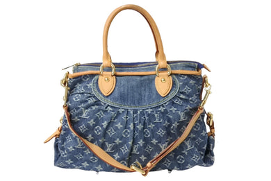 LOUIS VUITTON ルイヴィトン ネオカヴィMM ハンドバッグ M95349 2WAY モノグラム デニム ゴールド金具 美品 中古 65096