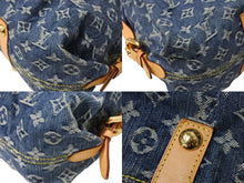 画像をギャラリービューアに読み込む, LOUIS VUITTON ルイヴィトン ネオカヴィMM ハンドバッグ M95349 2WAY モノグラム デニム ゴールド金具 美品 中古 65096