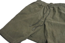 Load image into Gallery viewer, READY MADE レディメイド SEROUEL SHORTS サルエルショーツ ハーフパンツ ロゴ刺繍 サイズ1 カーキ グリーン 美品 中古 65106