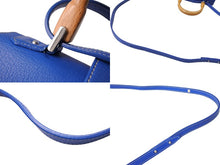 画像をギャラリービューアに読み込む, GOYARD ゴヤール サイゴン ミニ ソフトバッグ 2WAY ハンドバッグ SAIGONMINTY10CL10P ブルー シルバー金具 美品 中古 65109