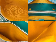 Load image into Gallery viewer, GOYARD ゴヤール アンバサードMM ブリーフケース ビジネスバッグ ヘリンボーン グリーン シルバー金具 美品 中古 65111