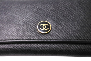 CHANEL シャネル キーケース ココマーク 8番台 2003年 カーフレザー ブラック ゴールド金具 美品 中古 65115