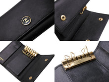 Load image into Gallery viewer, CHANEL シャネル キーケース ココマーク 8番台 2003年 カーフレザー ブラック ゴールド金具 美品 中古 65115