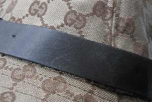 GUCCI グッチ バケットハット 023441 XM116 サイズXL GG柄 キャンバス レザー ベージュ ブラウン 帽子 総柄 良品 中古 65127 