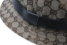 画像をギャラリービューアに読み込む, GUCCI グッチ バケットハット 023441 XM116 サイズXL GG柄 キャンバス レザー ベージュ ブラウン 帽子 総柄 良品 中古 65127 