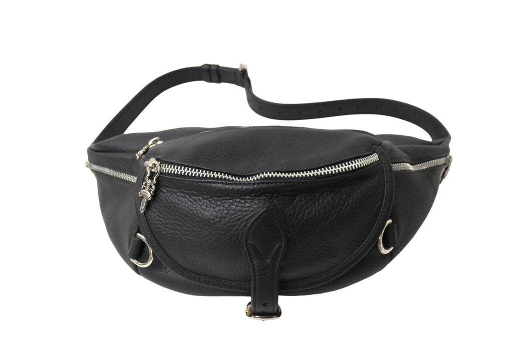極美品 CHROMEHEARTS クロムハーツ SNAT PACK XL スナットパック ウエストポーチ ボディーバッグ レザー シルバー925 中古 65128