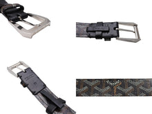 Load image into Gallery viewer, GOYARD ゴヤール フレガット ベルト SUT 020181 フランス製 PVCコーティングキャンバス レザー ブラック 美品 中古 65131