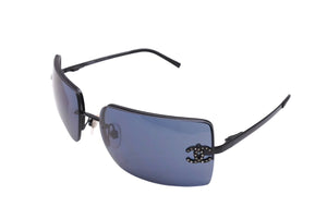 CHANEL シャネル サングラス メガネ ココマーク ラインストーン 4092-B イタリア製 ブラック サイズ62◻︎15 美品 中古 65132