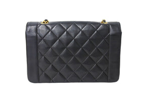 CHANEL シャネル ダイアナ25 マトラッセチェーンショルダーバッグ ココマーク 2番台 ラムスキン ブラウン ゴールド 良品 中古 65151