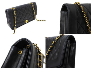 CHANEL シャネル ダイアナ25 マトラッセチェーンショルダーバッグ ココマーク 2番台 ラムスキン ブラウン ゴールド 良品 中古 65151
