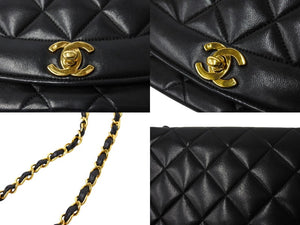 CHANEL シャネル ダイアナ25 マトラッセチェーンショルダーバッグ ココマーク 2番台 ラムスキン ブラウン ゴールド 良品 中古 65151
