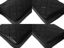 Load image into Gallery viewer, CHANEL シャネル マトラッセ チェーンショルダーダブルバッグ 5番台 ラムスキン ブラック ゴールド金具 美品 中古 65153