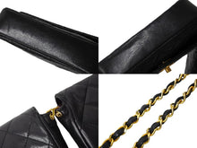 Load image into Gallery viewer, CHANEL シャネル マトラッセ チェーンショルダーダブルバッグ 5番台 ラムスキン ブラック ゴールド金具 美品 中古 65153